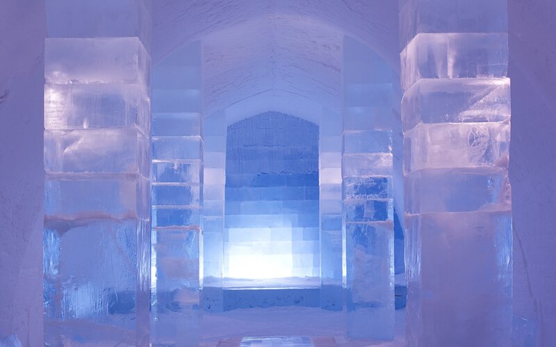 Ice Sculpture Interior — Blue