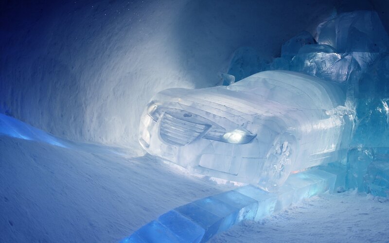 Ice Sculpture of Car