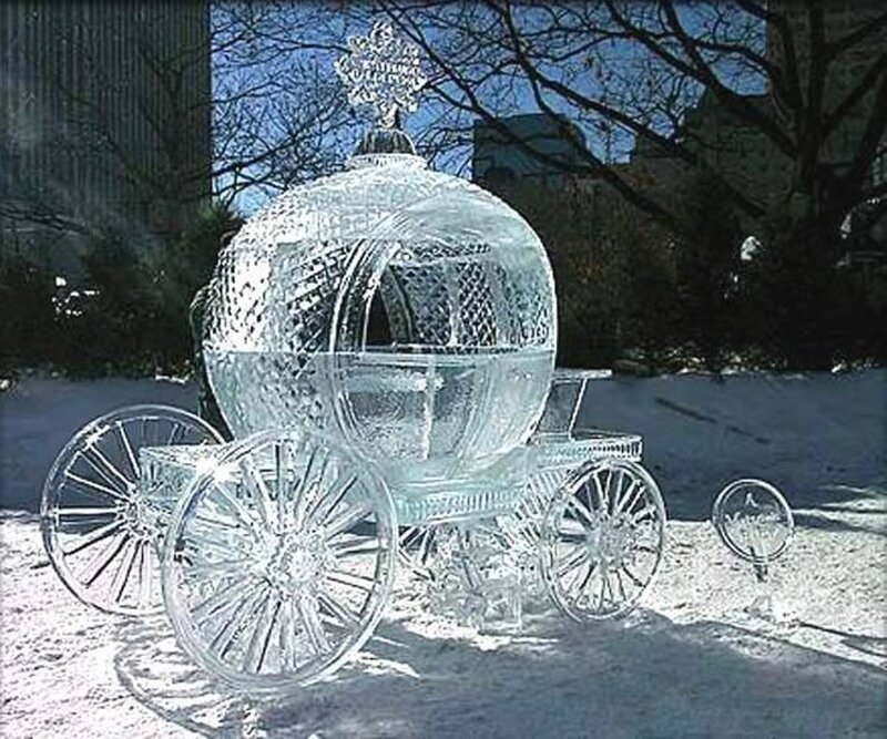 Ice Sculpture of Carriage
