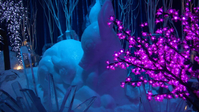 Ice Sculpture of Deer