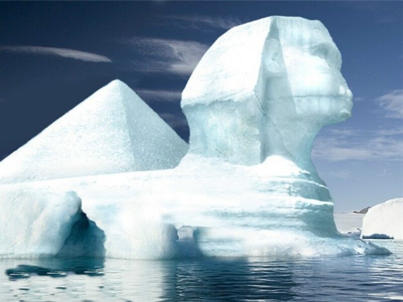Ice Sculpture of Sphinx