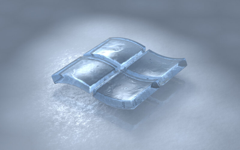Ice Sculpture of Windows Logo