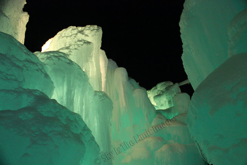 Ice Sculptures at Night — Teal