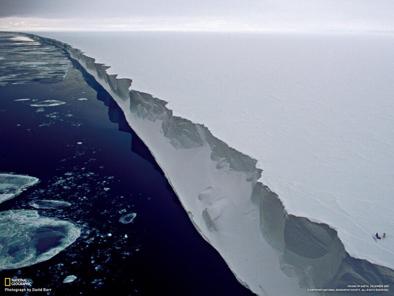 Ice Shelf Edge — White, Dramatic