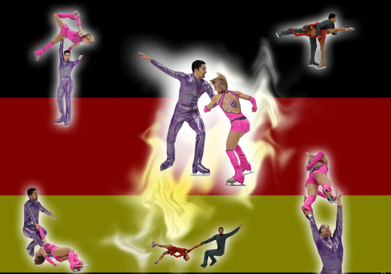 Ice Skaters in Performance