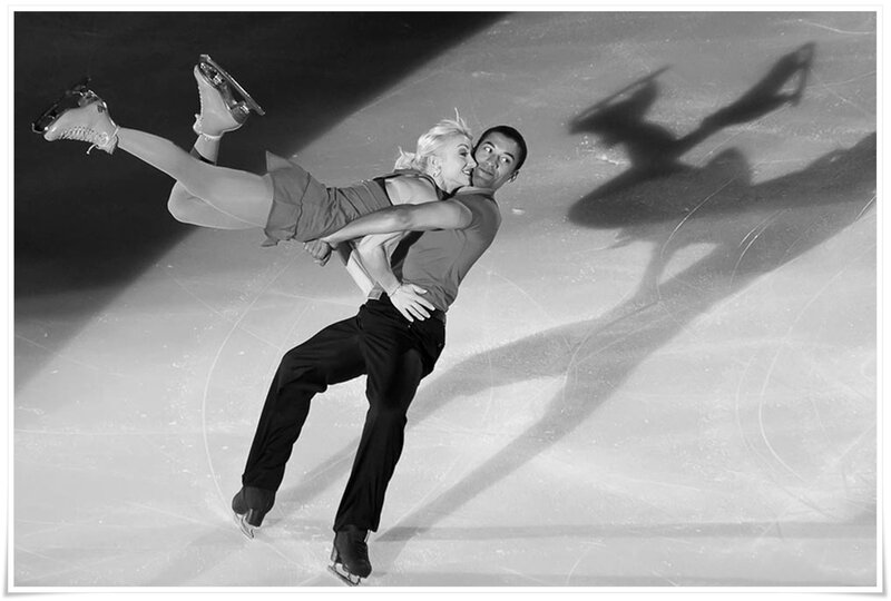 Ice Skaters Performing