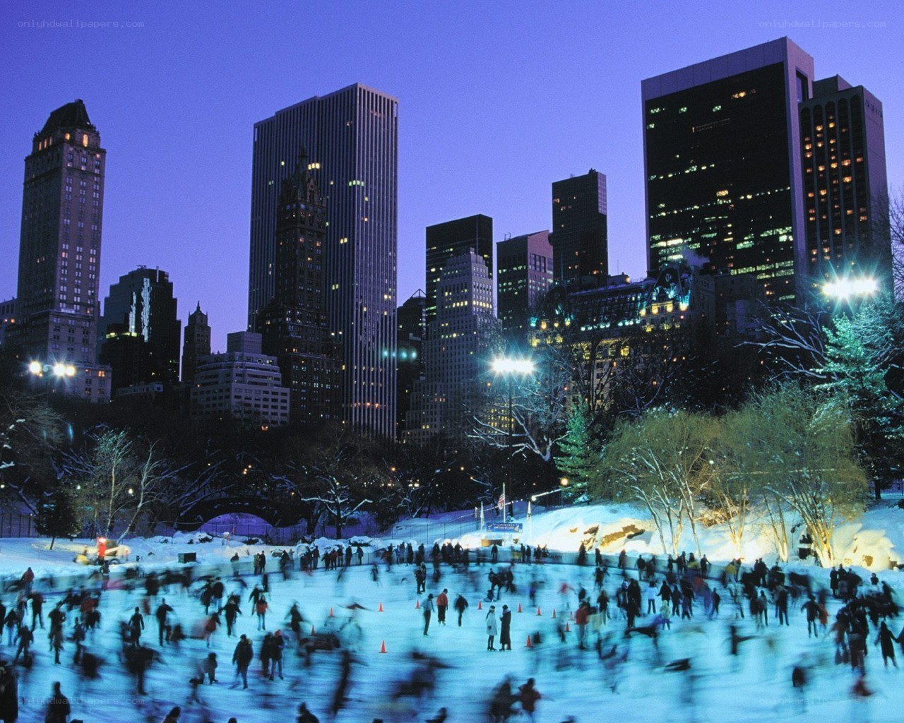 Ice skating in Central Park