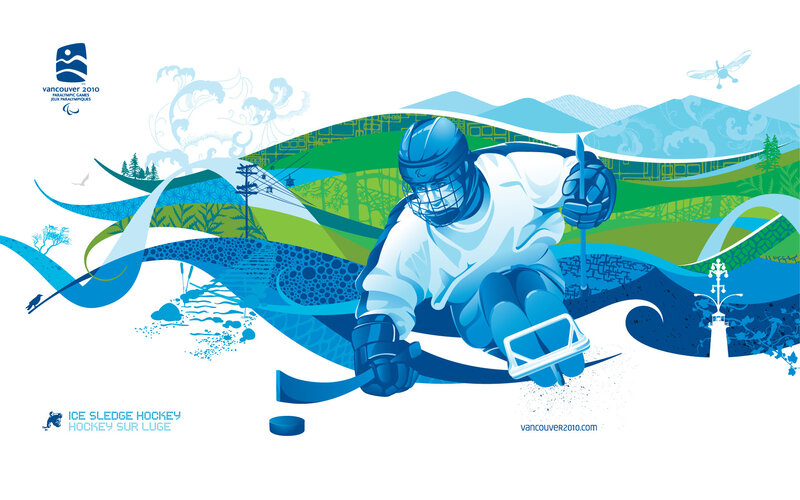Ice sledge hockey poster