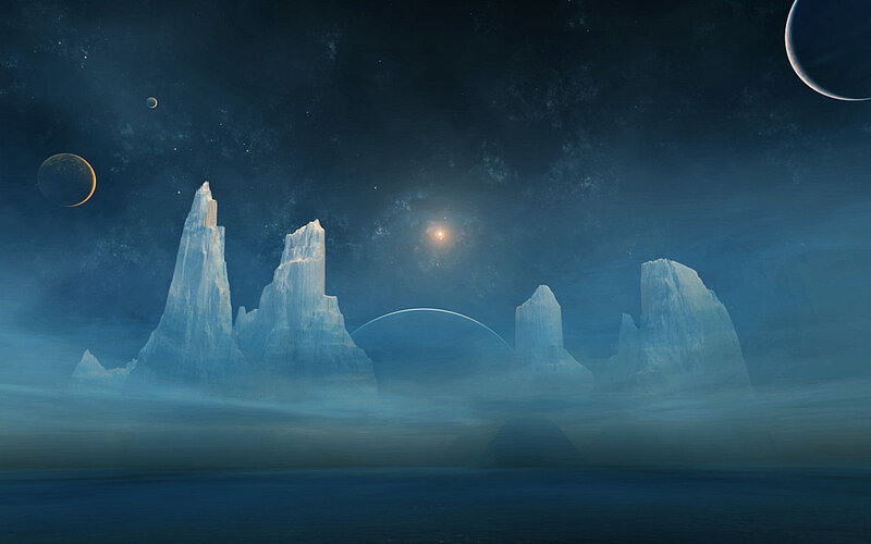 Ice Spires on Alien Planet