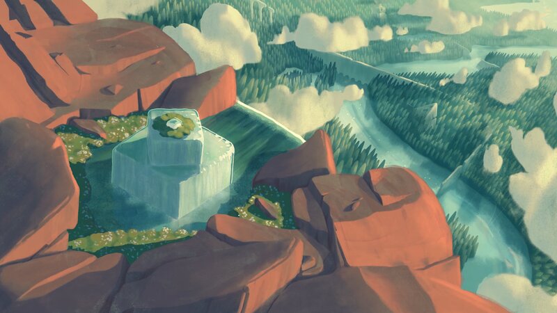 Ice Structure in Canyon