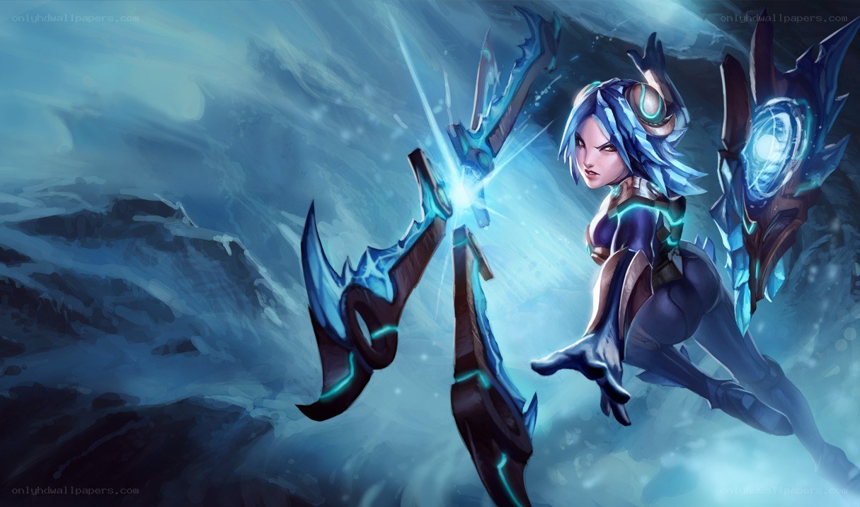 ice-themed warrior in action