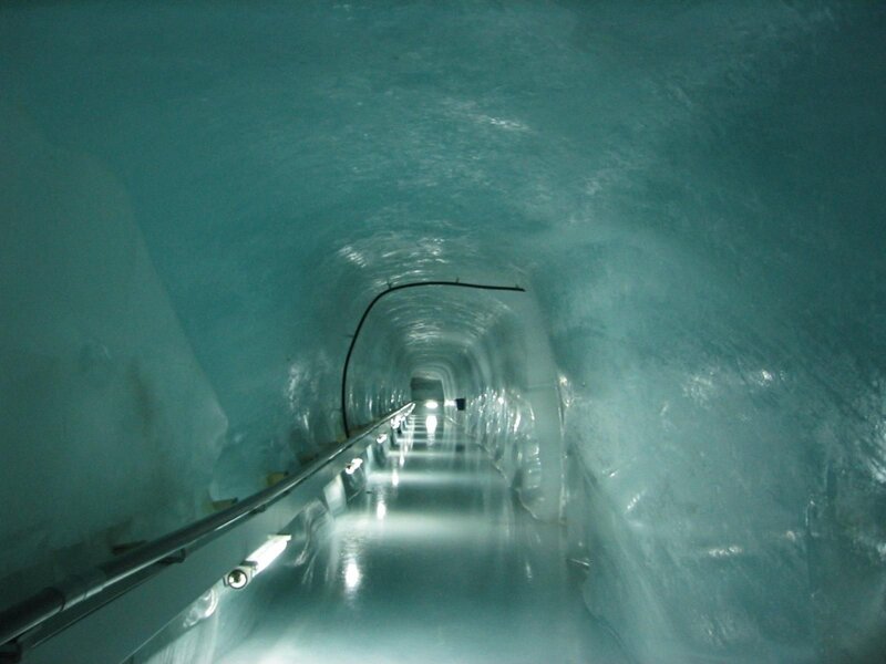 Ice Tunnel Interior — Blue