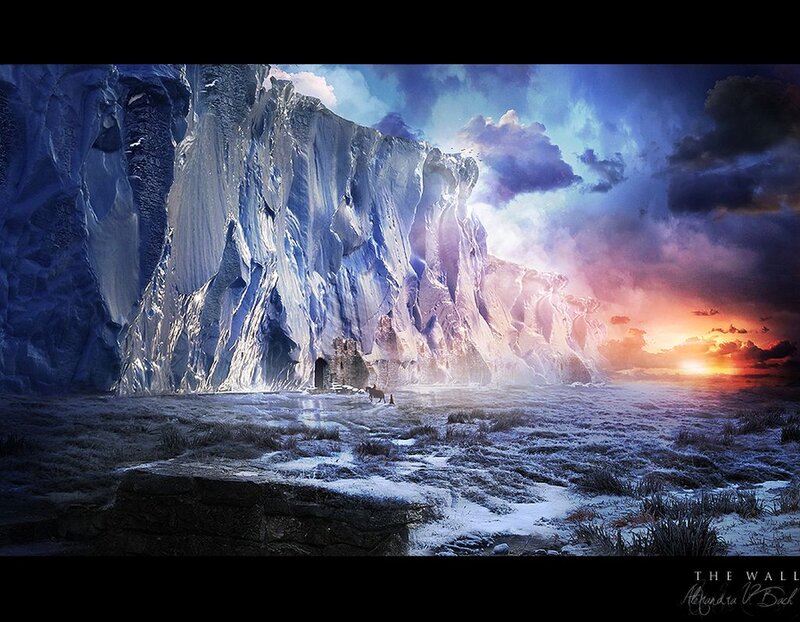 Ice Wall at Sunset