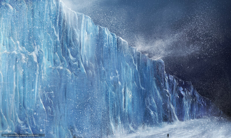Ice wall in a storm