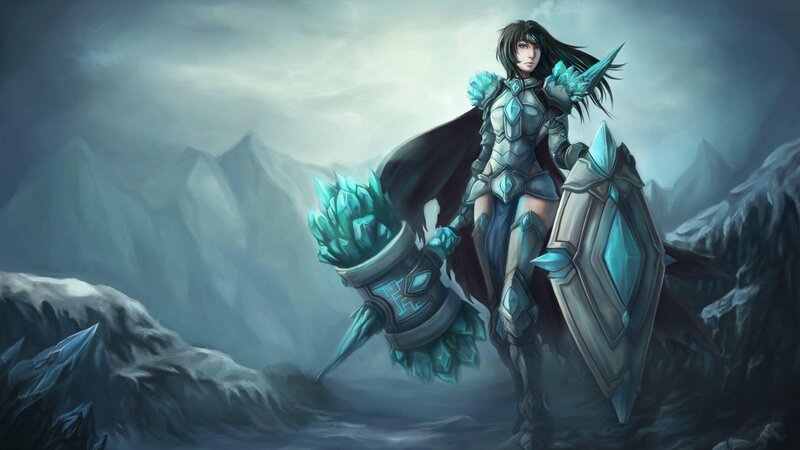 ice warrior in mountain pass