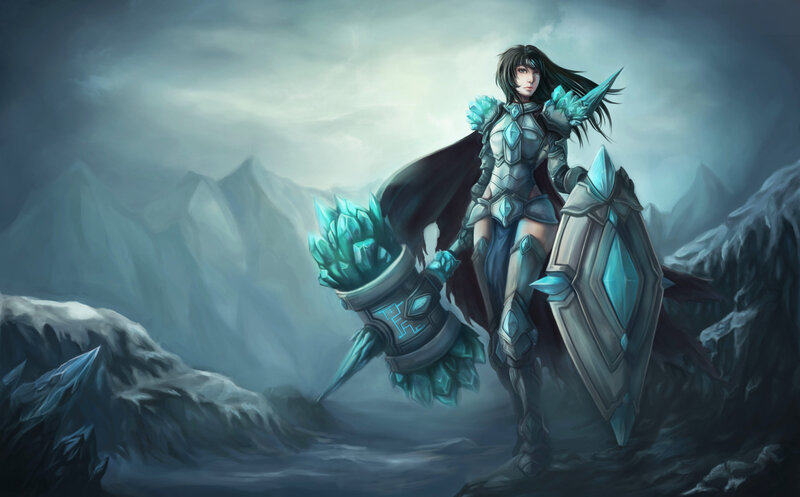 ice warrior in mountain pass