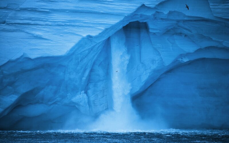 Iceberg Calving — Blue, Dramatic