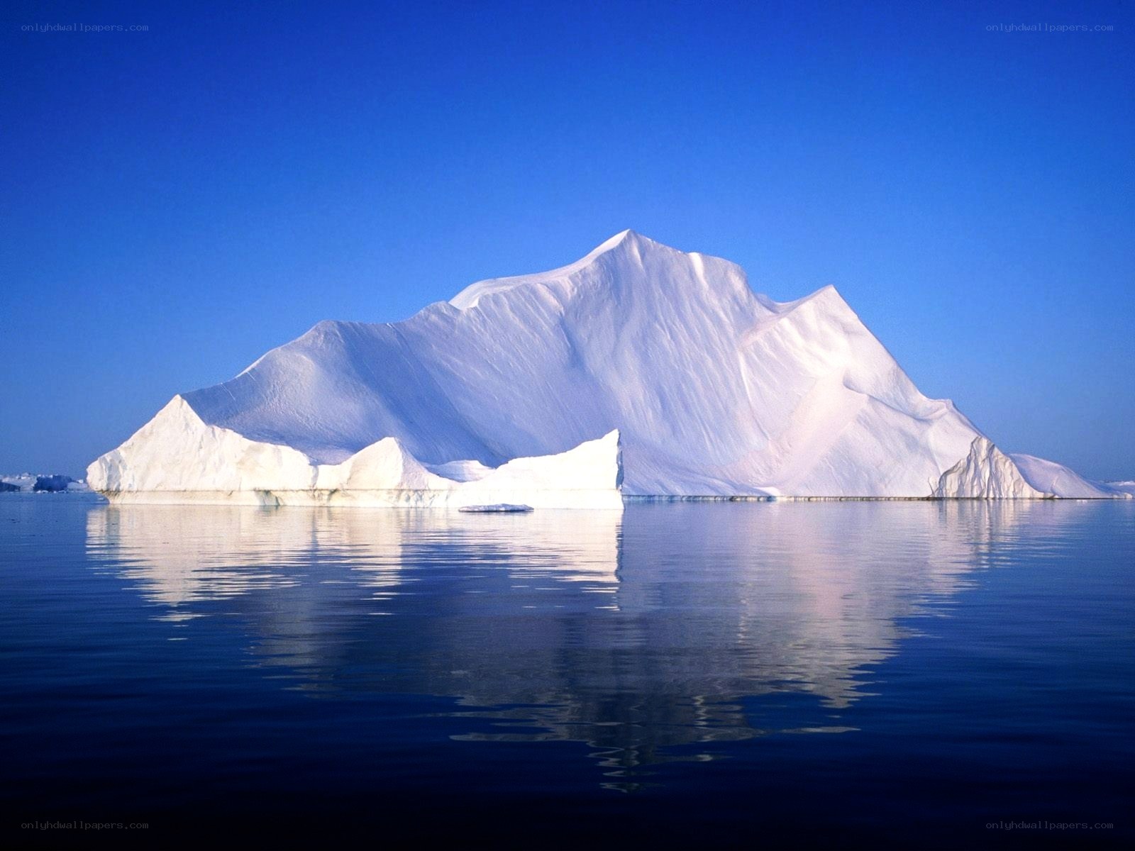 Iceberg floating in calm water