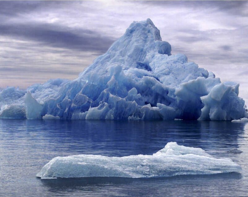 Iceberg Floating in Water