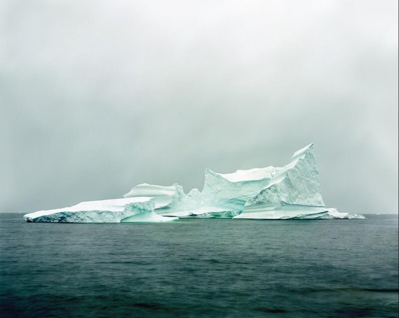 Iceberg Floating in Water — White, Calm