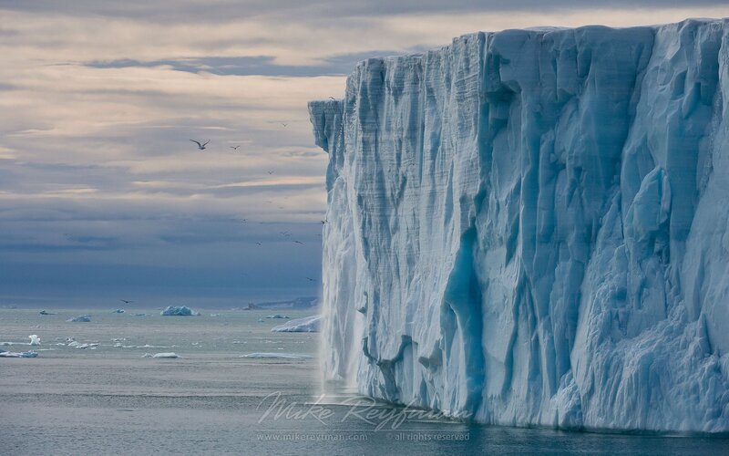 Iceberg in Arctic Waters — Blue