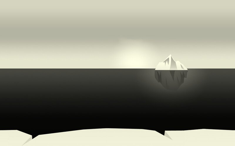 iceberg in calm sea