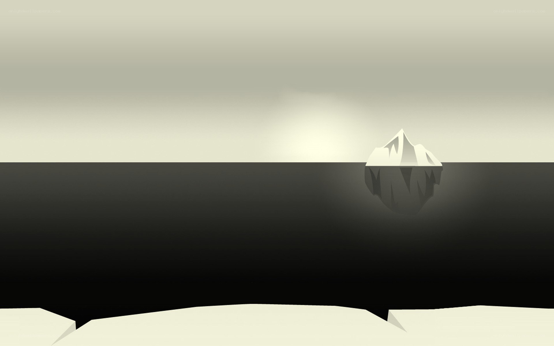 iceberg in calm sea