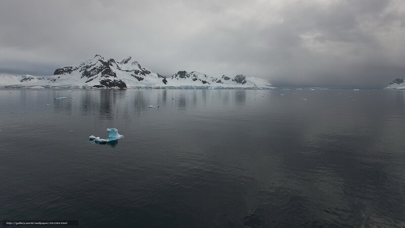 Iceberg in Calm Water — Gray