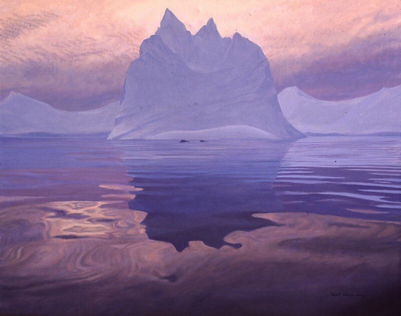 Iceberg in Calm Water — Purple