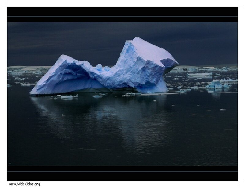 Iceberg in Dark Water — Blue, Dramatic
