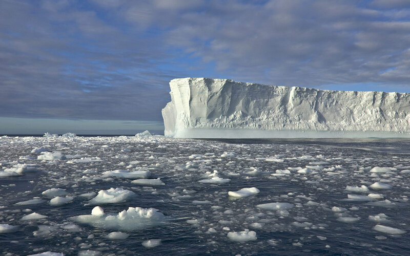 Iceberg in Icy Water