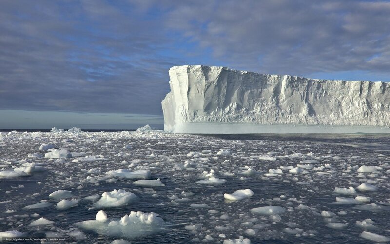 Iceberg in Icy Water — White, Dramatic
