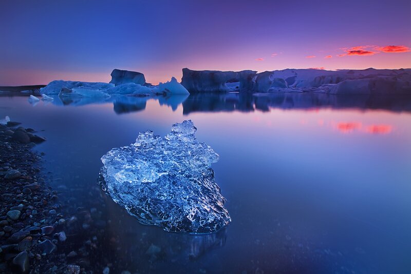 Iceberg in Lagoon — Blue
