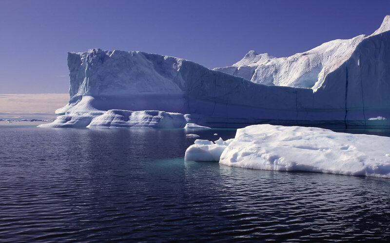 Iceberg in Ocean — Blue, Serene, Afternoon