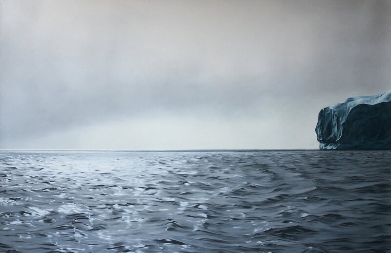 Iceberg in Ocean — Blue, Somber