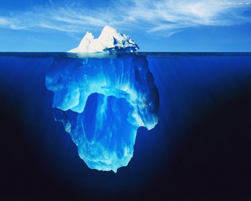 Iceberg in Ocean — Blue