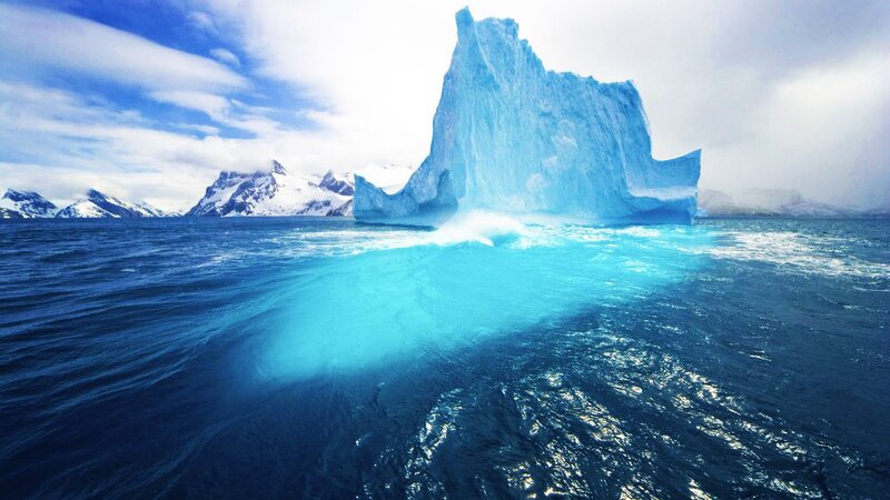 Iceberg in Ocean — Dramatic
