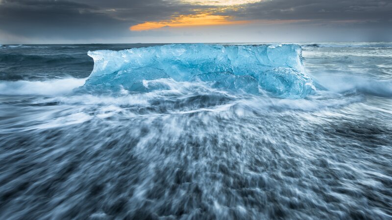 Iceberg in Ocean Waves