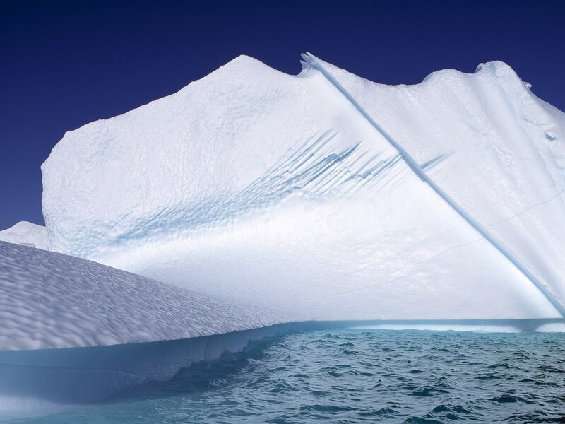 Iceberg in Ocean — White, Serene, Afternoon