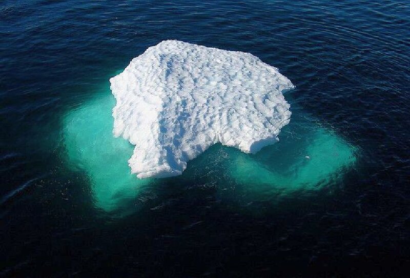 Iceberg in Ocean — White