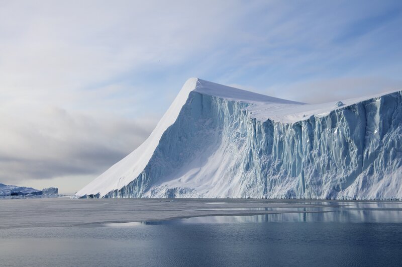 Iceberg in Polar Water — Blue, Serene