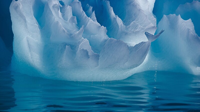 Iceberg in Water — Blue, Serene