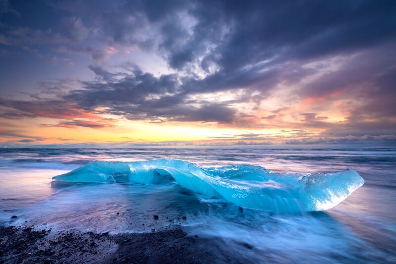 Iceberg on Beach — Blue