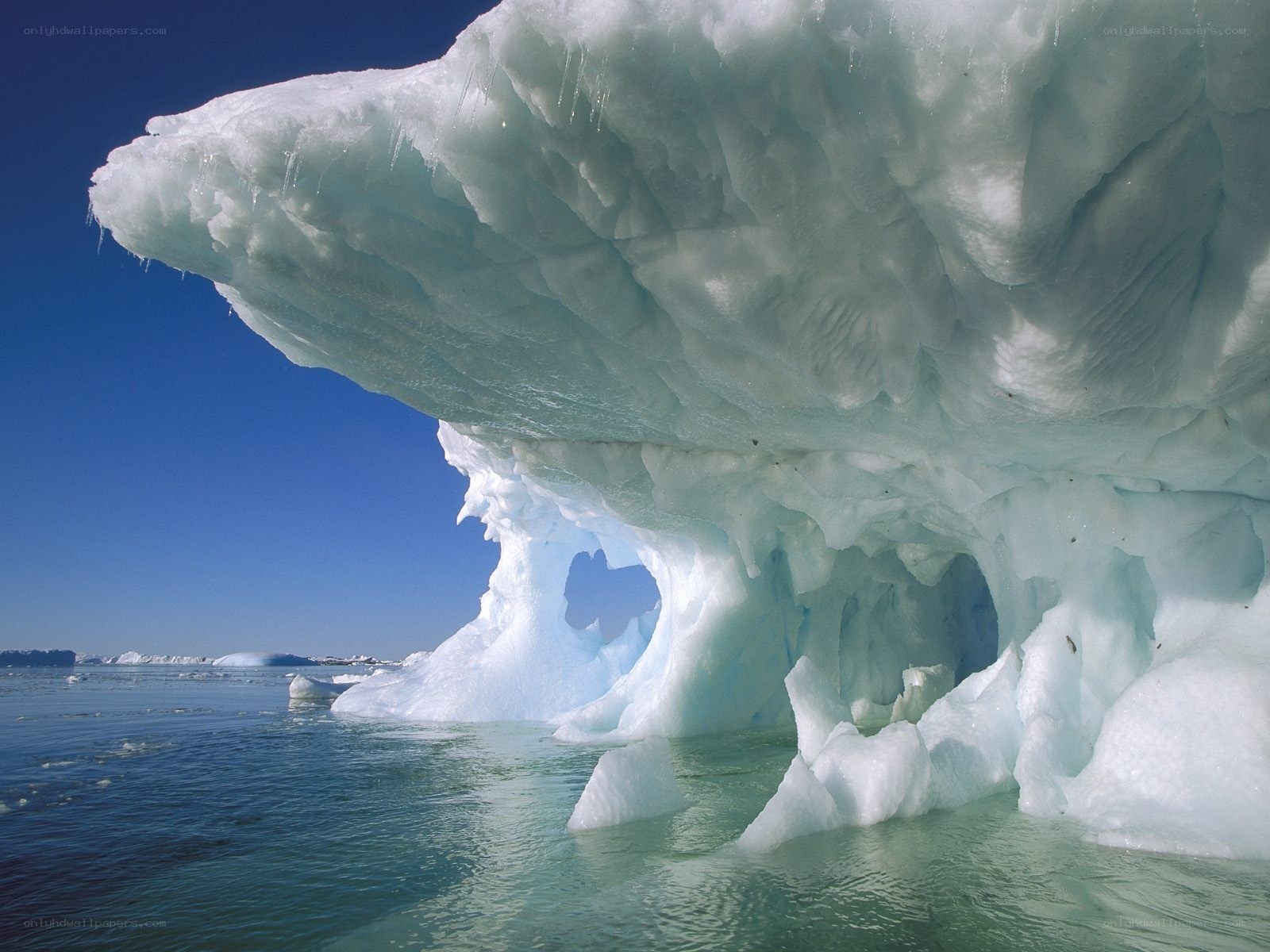 Iceberg with blue sky