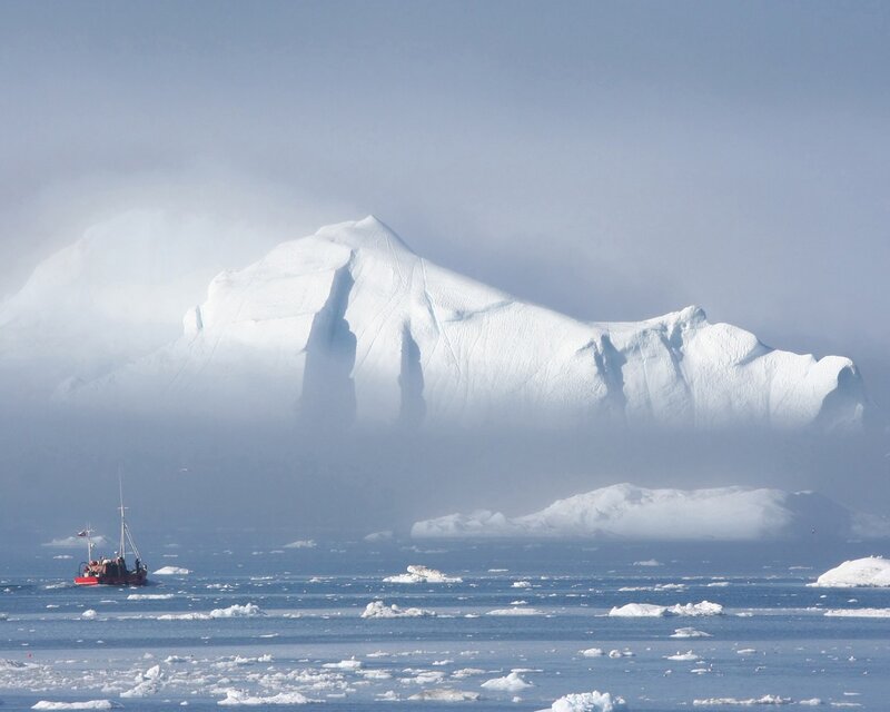 Iceberg with Boat