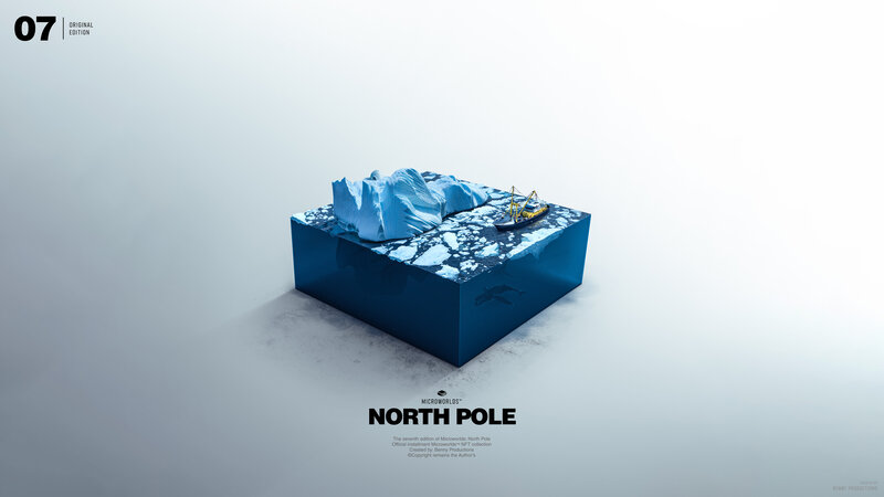 Iceberg with Ship — Blue
