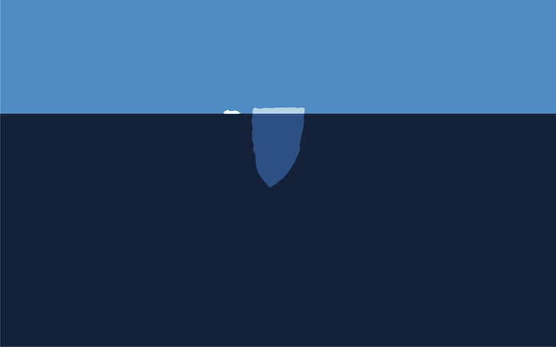 iceberg with ship