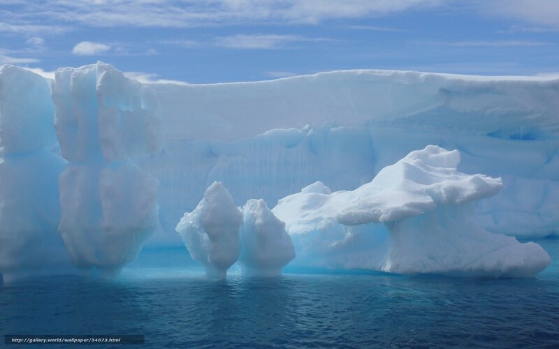 Icebergs in Antarctic waters