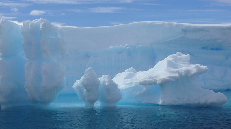 Icebergs in Blue Water — Serene, Afternoon