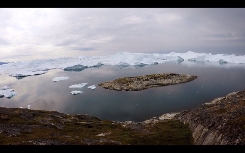 Icebergs in Calm Water — White